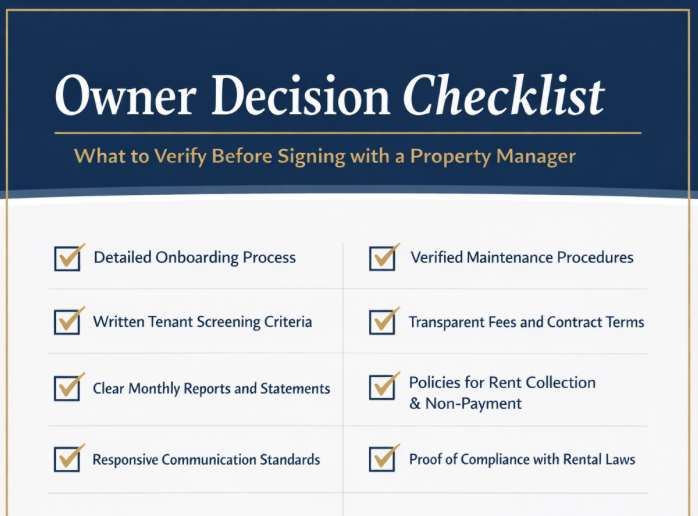 property management companies in Windsor check list